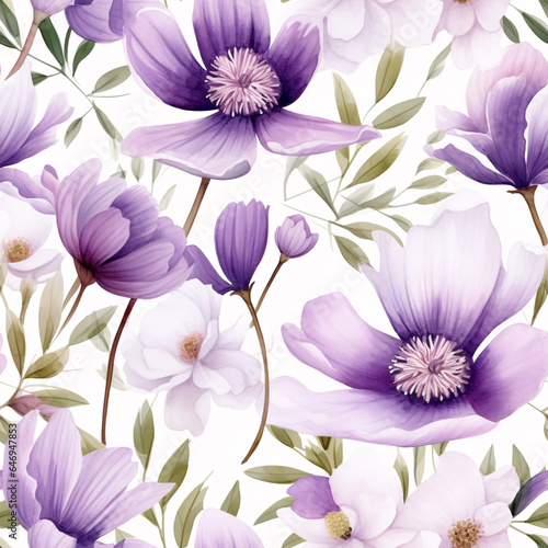 Wallpaper Mural Seamless Sweet Pastel Flower ,Generative Ai Illustration Torontodigital.ca