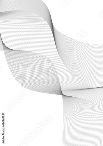  Abstract white to gray gradient curved background