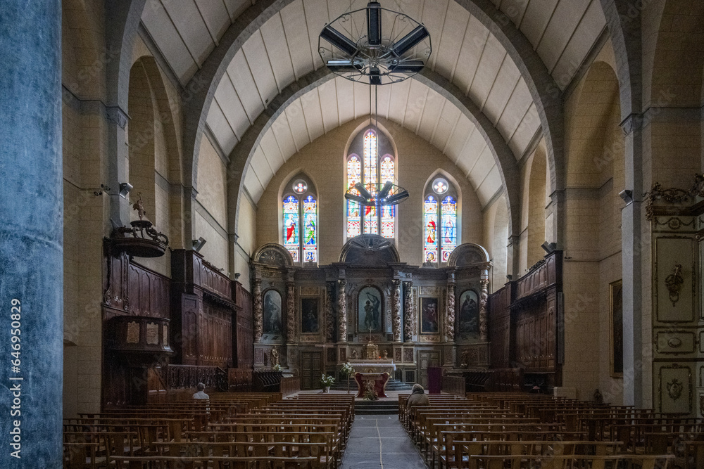 Obraz premium Church of Saint-Jean-Baptiste in the French town of Tarbes in the Occitaine region