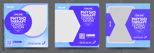 Physiotherapy clinic or healthcare social media post template