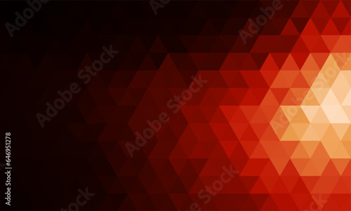 Triangle Low Poly Gradient Background with composition of Yellow Orange Red Black Dark Color range Bright light Vector Illustration