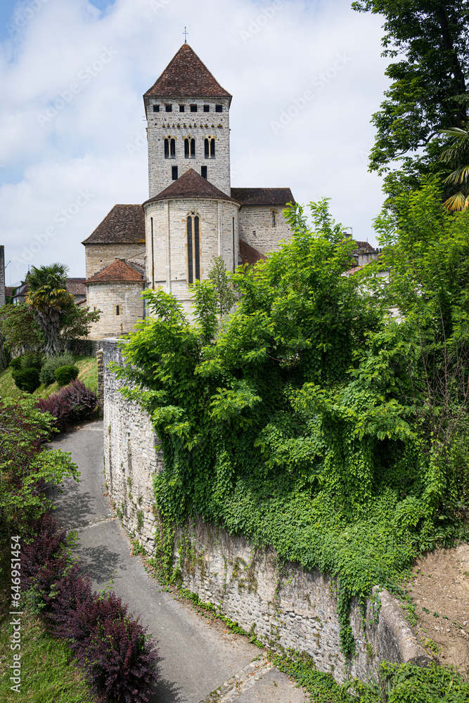 Church of Saint Andre (St Andrew) in the town of Sauvetrre de Bearn in the Nouvelle Aquitaine region of SW France
