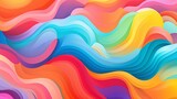 Fun rainbow-colored abstract backdrop illustration in vector form
