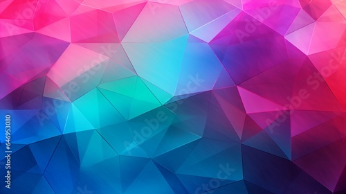 Geometric Abstract Blue, Pink, and Green Background Wallpaper Texture in Colorful Digital Multi-Color