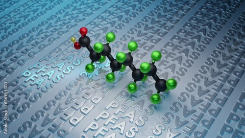 PFAS 3D Conformer spins around
Skeletal structure
Per- and polyfluoroalkyl substances photo