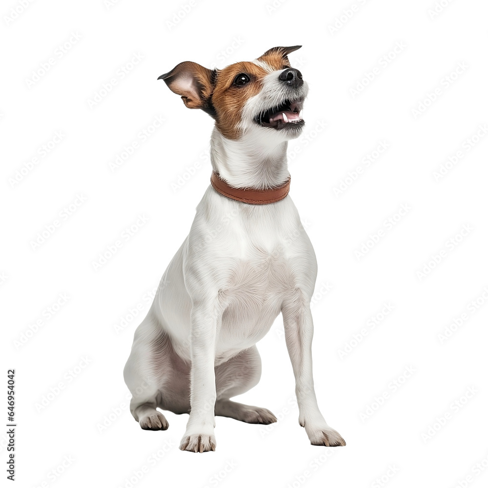 playful jack russel dog isolated playful jack russel dog isolated