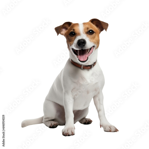 Canvas Print playful jack russel dog isolated