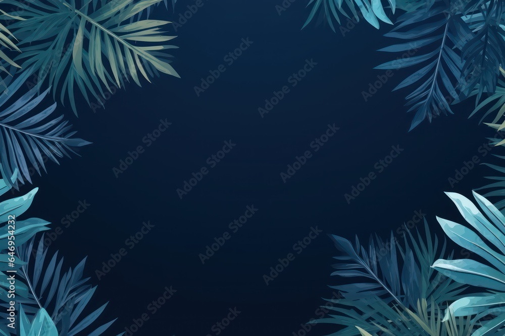 Floral Background, leaves in blue green with copyspace Floral Background, leaves in blue green with copyspace