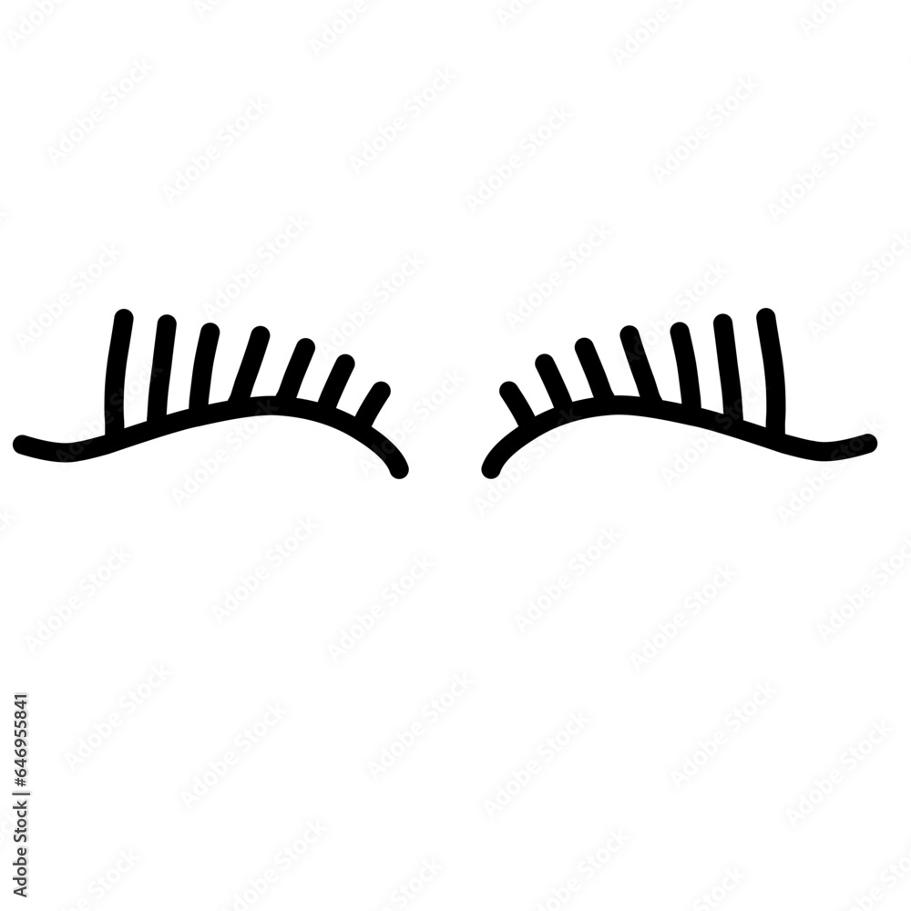 Obraz premium Unicorn Cartoon Eyelashes