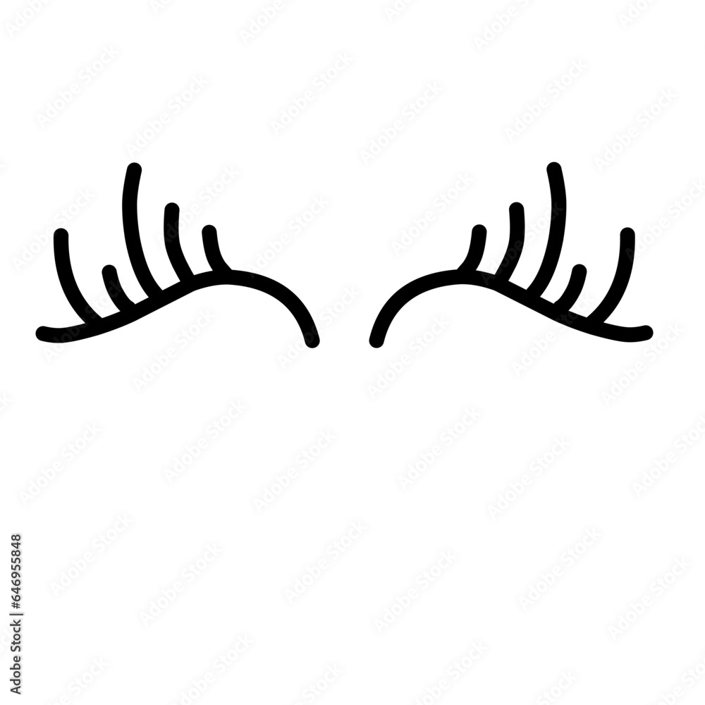 Obraz premium Unicorn Cartoon Eyelashes