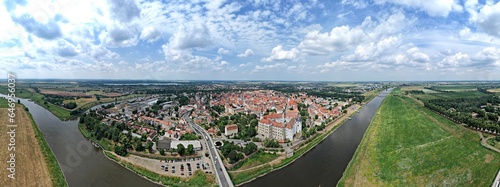 Stadt Torgau an der Elbe  180  -Panorama  2023