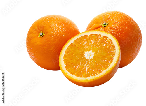  Fresh orange Isolated on white background