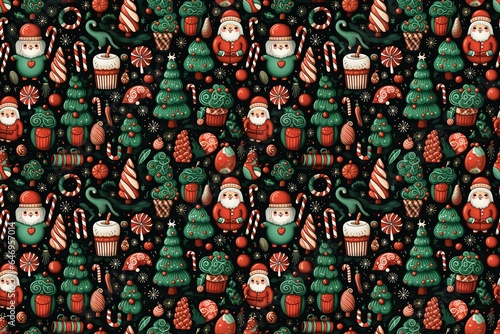 Christmas Santa's seamless tileable wallpaper backgrounds