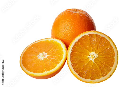  Fresh orange Isolated on white background