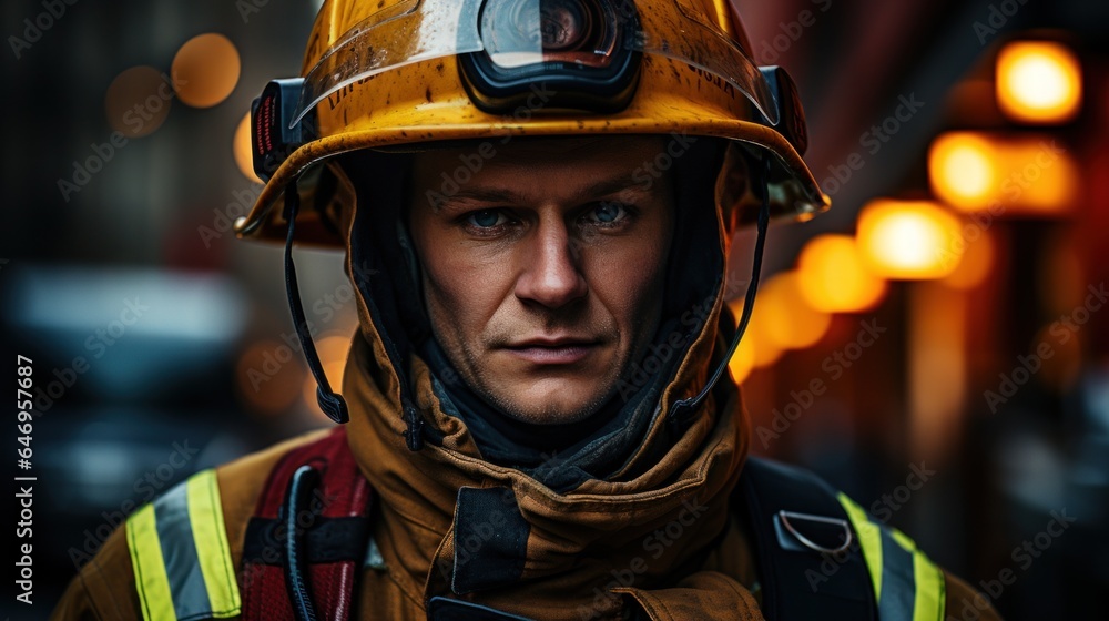 Male firefighter photo Male firefighter photo