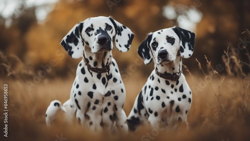 Dalmatian puppy isolated background.