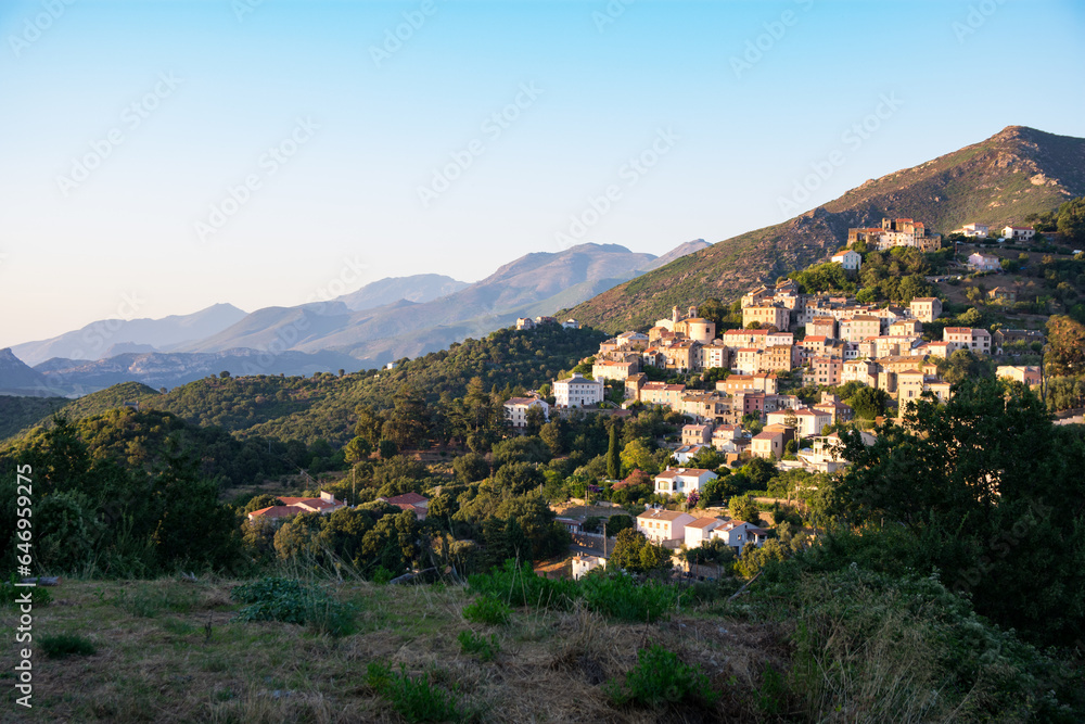 Panorama view of Oletta, Corsica