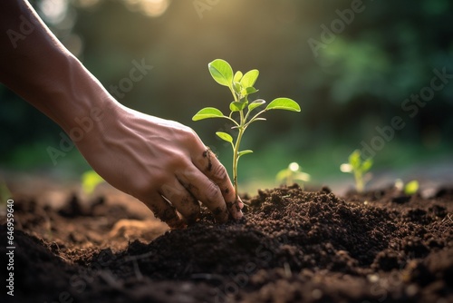 Man hand planting tree in the garden, Plantation background, a man planting a tree at the farm, tree plantation, tree plantation background, baby tree