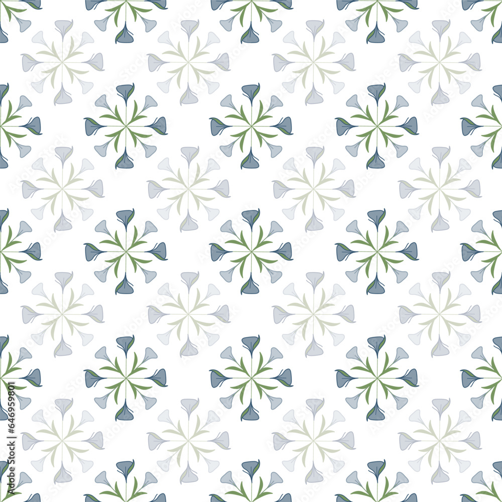 A Seamless Vector Repeat Pattern Design with Wreaths of Purple Lilies, Some of Which Are Transparent, in Horizontal, Vertical, and Diagonal Lines Depending on Where Your Eyes Move. A Seamless Vector Repeat Pattern Design with Wreaths of Purple Lilies, Some of Which Are Transparent, in Horizontal, Vertical, and Diagonal Lines Depending on Where Your Eyes Move.