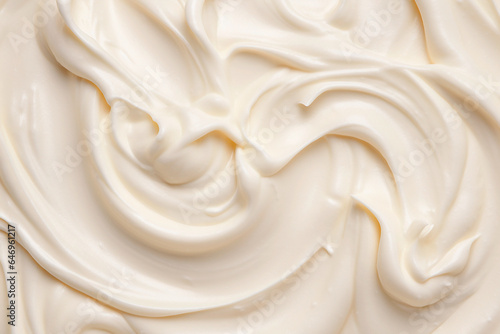 Cosmetic smear cream texture or yoghurt