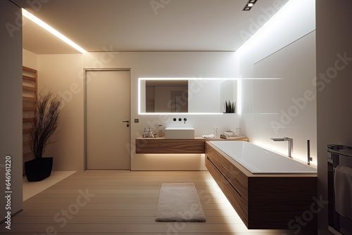 Modern minimalist bathroom