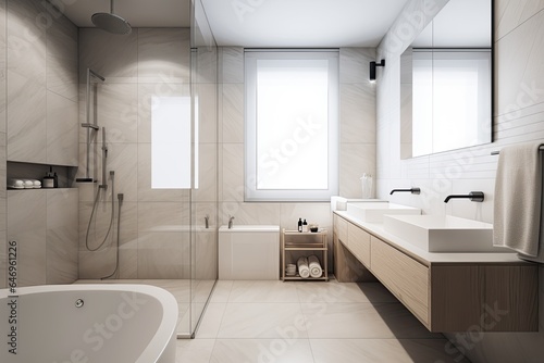 Modern minimalist bathroom