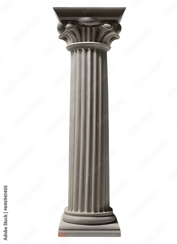 Doric column Isolated on white background Doric column Isolated on white background