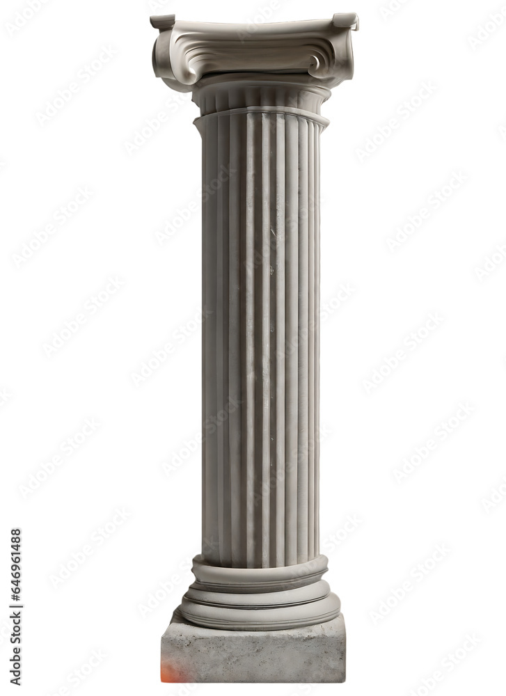 Doric column Isolated on white background Doric column Isolated on white background