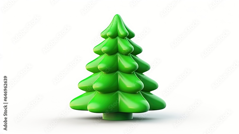 3d rendered christmas tree isolated on white background 3d rendered christmas tree isolated on white background