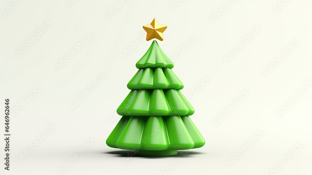 3d rendered christmas tree isolated on white background 3d rendered christmas tree isolated on white background