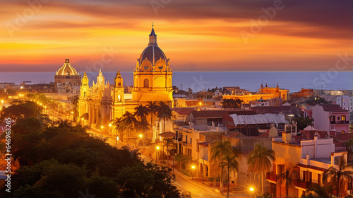 Cartagena view after sunset 