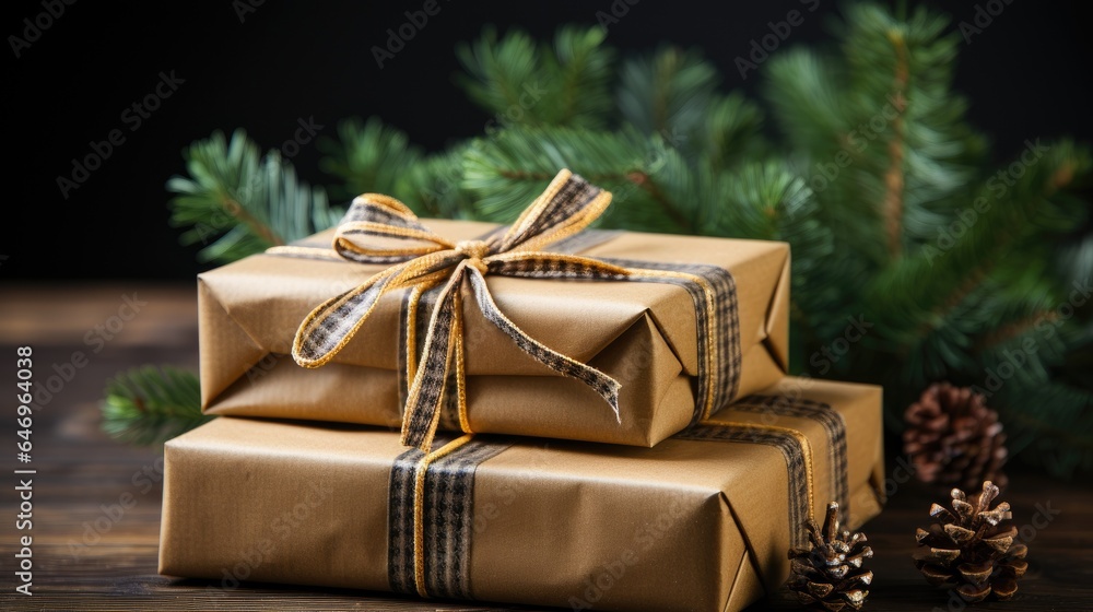 New Year Christmas composition. Generative AI New Year Christmas composition. Generative AI