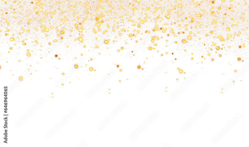 Luxury Sparkles Shiny Gold Powder Glitter Frame border PNG Element