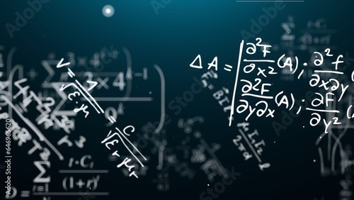 Mathematical and physical formulas. Maths. Scientific and educational concept. Science.
