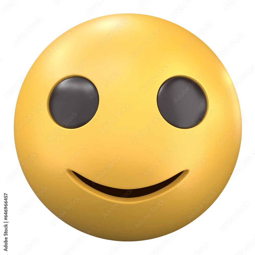 Emoji Happy 3D illustration isolated on a white background Emoji Happy 3D illustration isolated on a white background