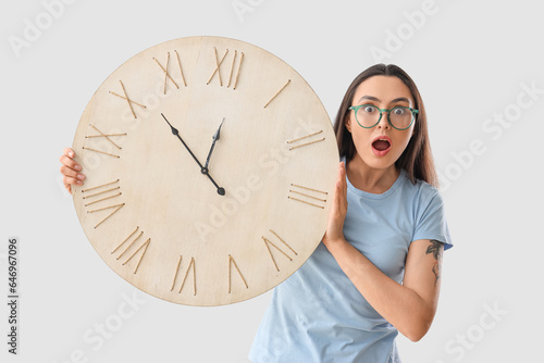 Stressed young woman with c...