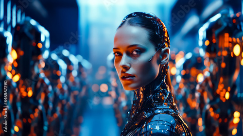 Woman in futuristic suit with sci - fi . © Констянтин Батыльчук