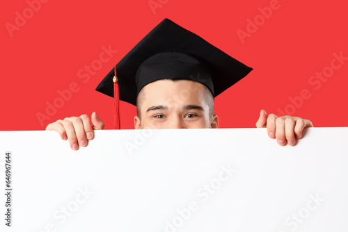 Male graduate student with ...