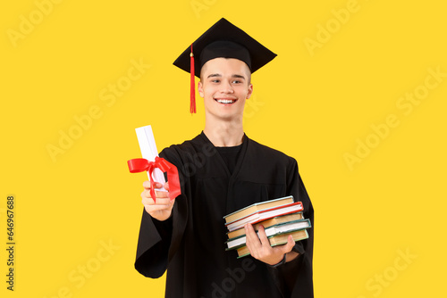 Male graduate student with ...