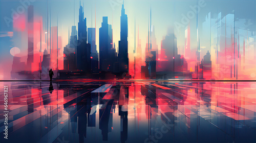 night city skyline, this design was generated by an artificial intelligence