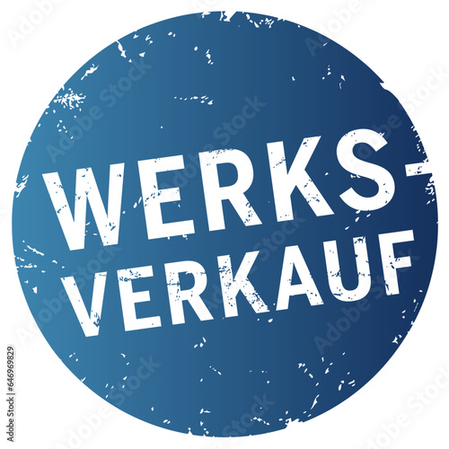 Blauer Button Werksverkauf