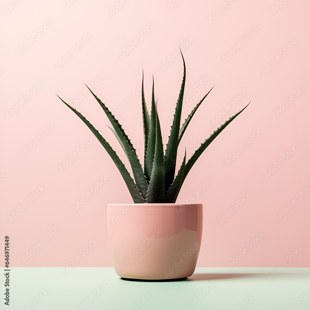 Aloe vera plant in a pot. Aloe vera plant in a pot.