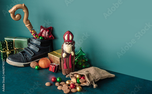 Saint Nicholas gifts and shoe