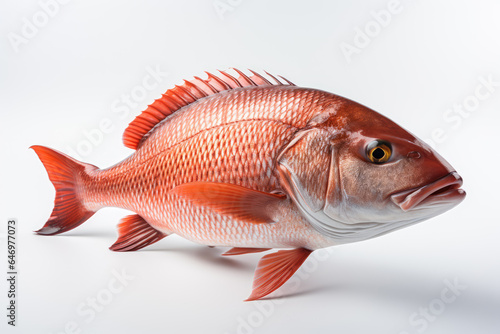 Northern Red Snapper fish Lutjanus campechanusfish isolated on a white background