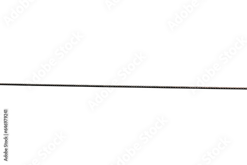 Metal rope for rappelling , isolated on transparent background