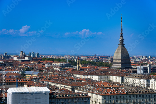 Areal view of Torino, Italy