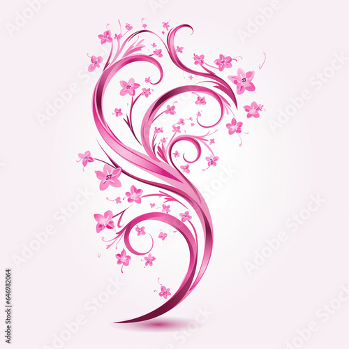 Striking pink ribbon on white background a bold and unforgettable way to show your support