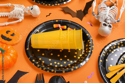 Festive table setting with ...