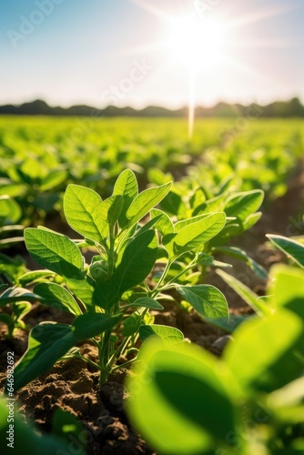 Agricultural soy plantation...