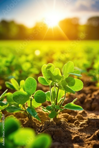 Agricultural soy plantation...